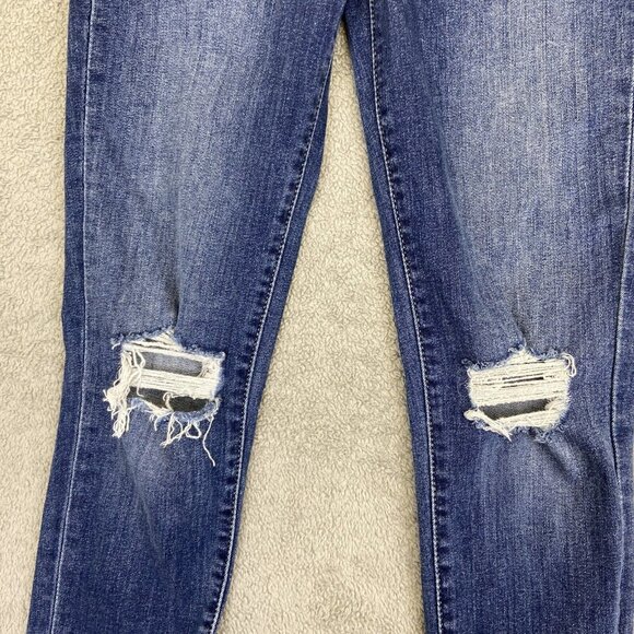 Levis Jeans Size 25 (24x29) Big E 721 High Rise Skinny Stretch Blue Denim - Picture 7 of 14